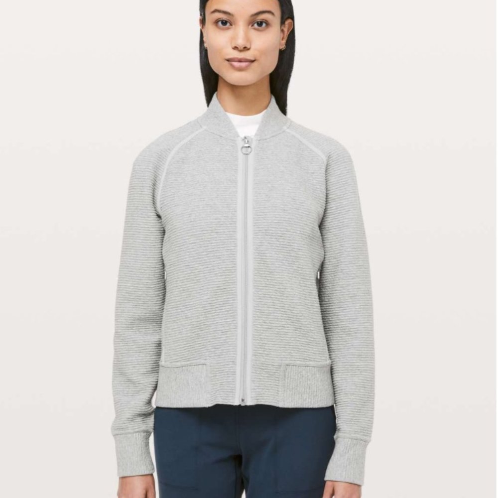 LULULEMON Grey On Repeat Bomber Jacket